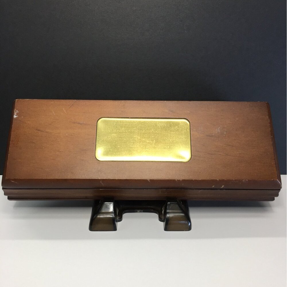 Vintage Readers Digest Wooden Games Box Holds 2 Decks of Cards & Dice